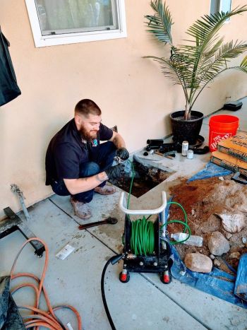 Plumbing parts, tools, and plans used by Drain Edge Rooter.